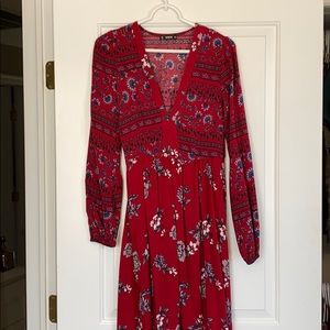 Shein Long Sleeve Floral Maxi